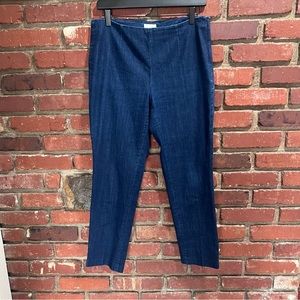 J.Jill Women's Size 8 Missy Petite  Indigo Pull on Slim leg Cotton/Spandex -FLAW